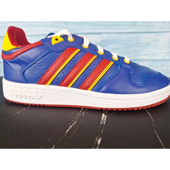 Adidas Rivalry Low Blue Red Yellow Shoes Kansas Size 6